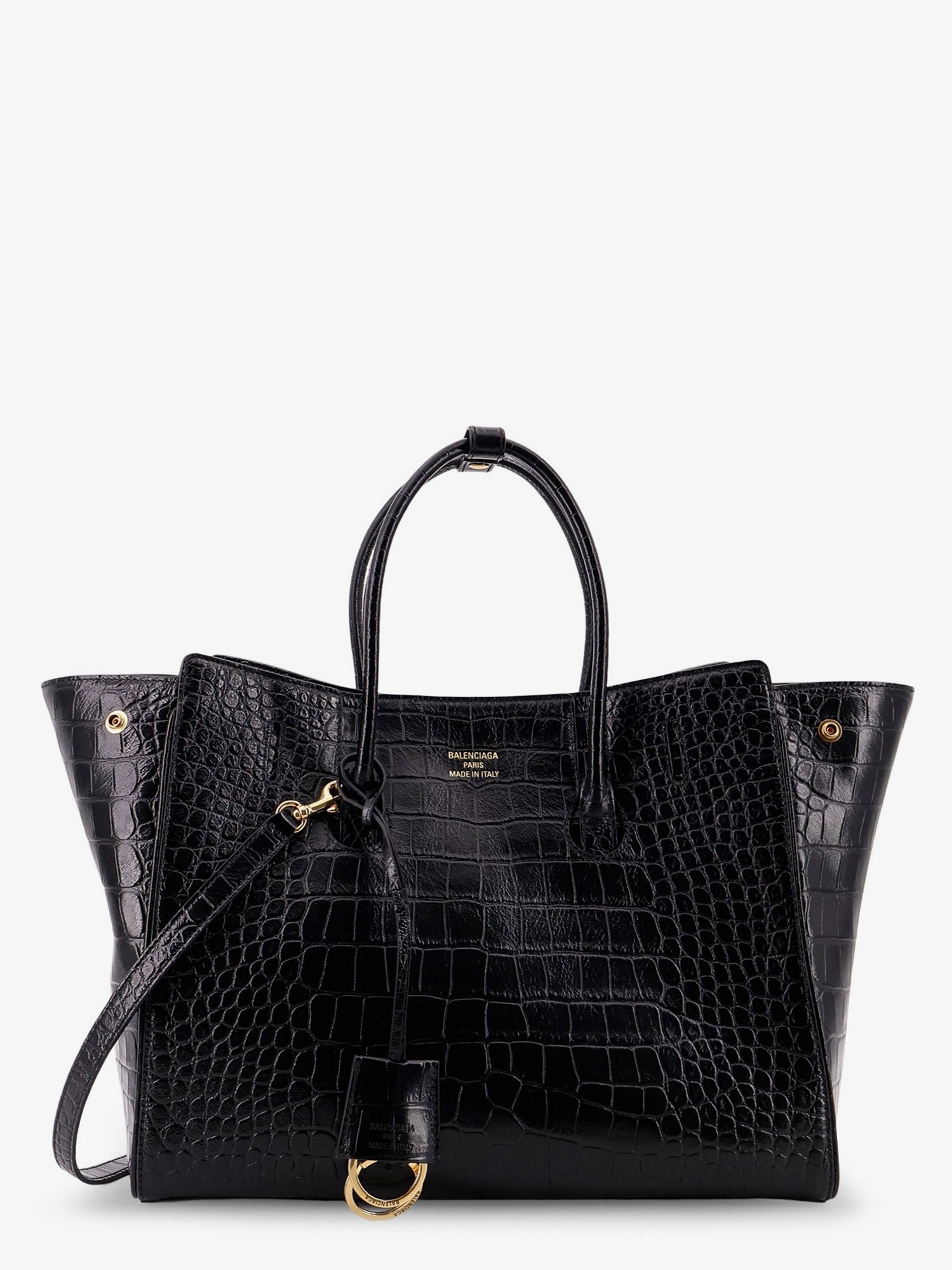 All Hampton Small leather shoulder bag with croco effect