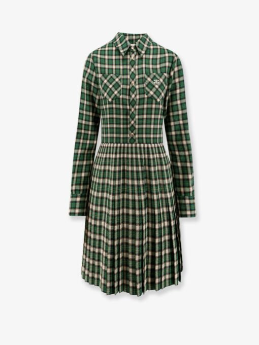 Tartan wool mini dress