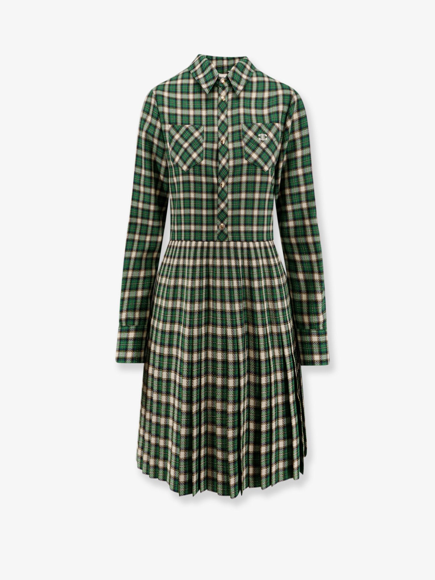 Tartan wool mini dress