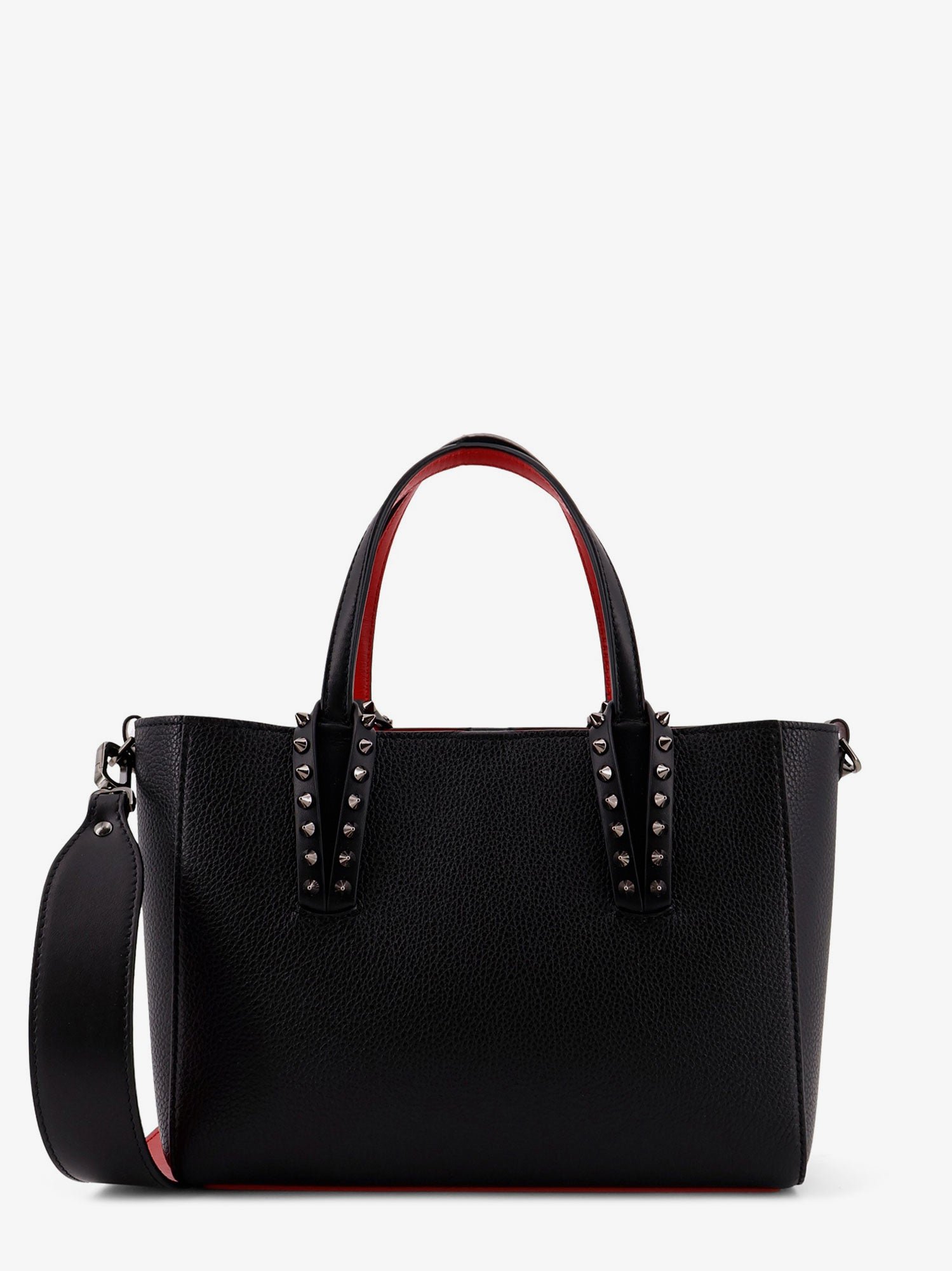 Cabata leather shoulder bag with studs