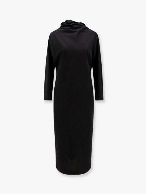 Wool blend midi dress