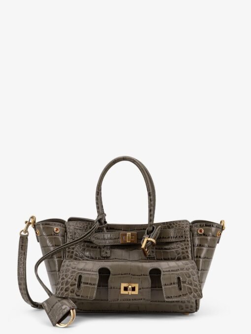 Carry All Bel Air Mini leather shoulder bag with croco effect