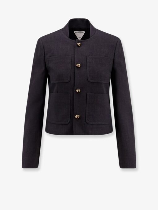 Cotton and viscose blazer with Knots detail