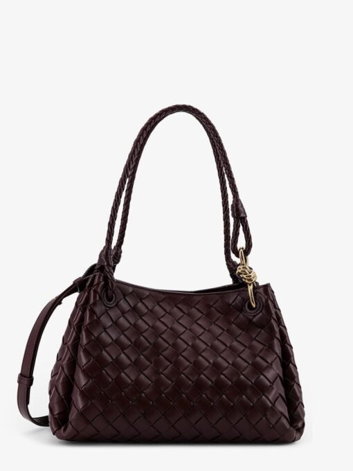 Parachute leather shoulder bag with Intrecciato motif