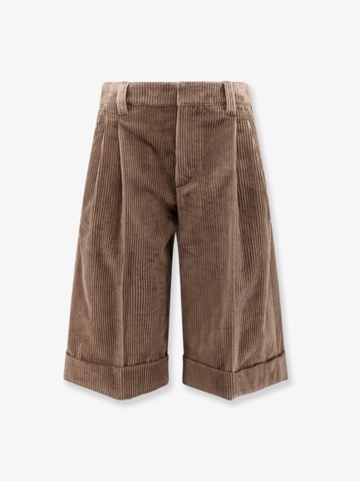 Corduroy shorts with Monili detail