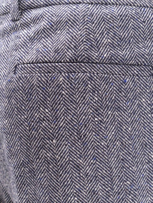 Herringbone wool and cashmere trousers - Image 3