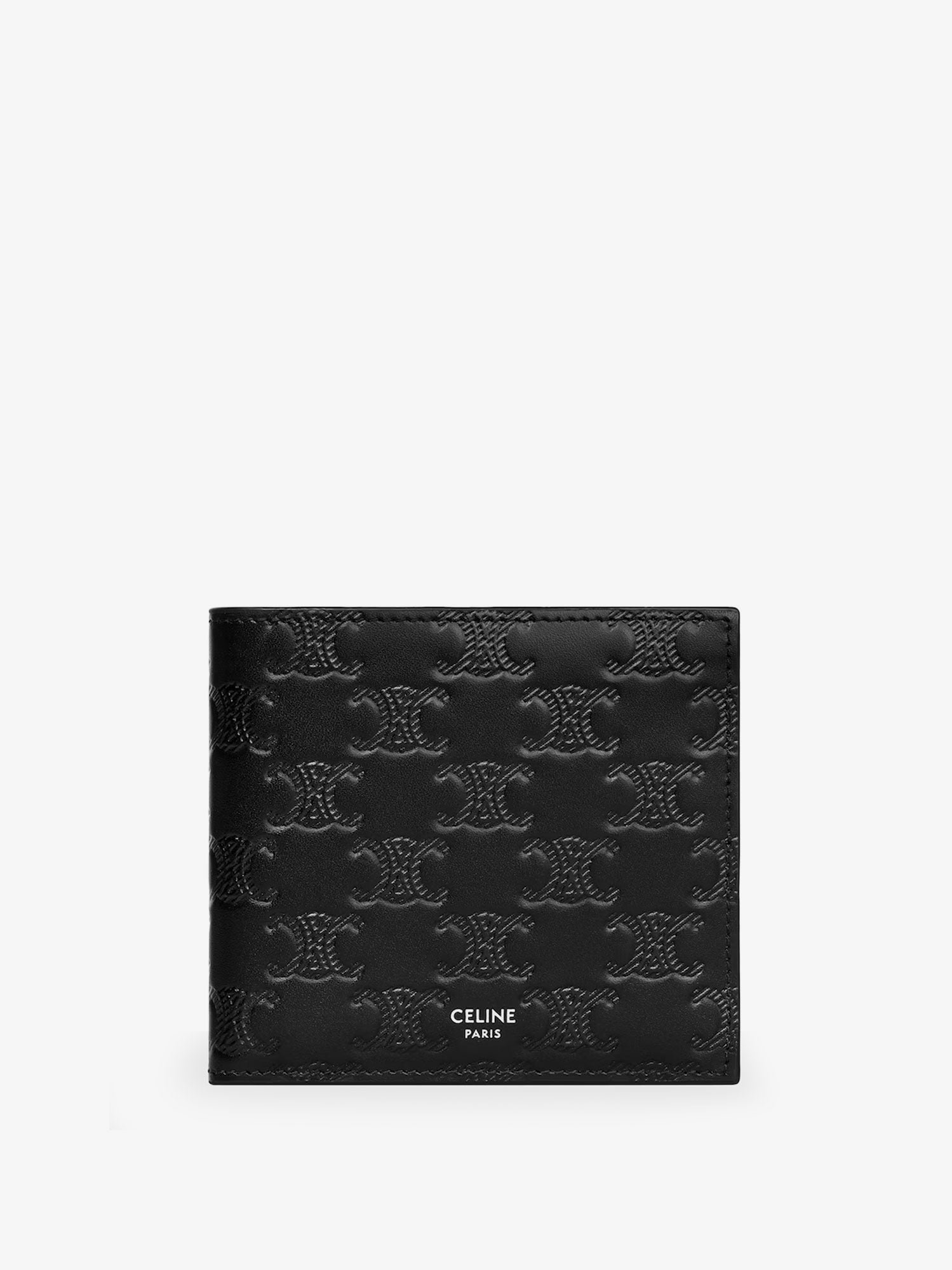 Bifold leather wallet with Triomphe motif
