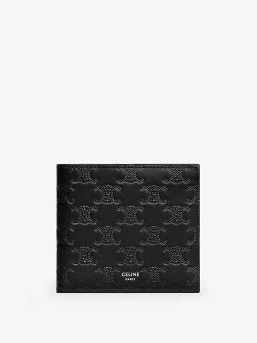 Bifold leather wallet with Triomphe motif