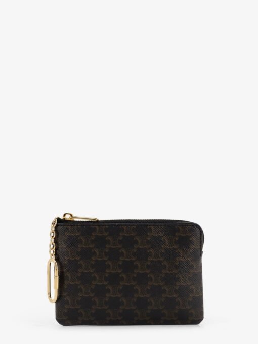 Triomphe coated canvas coin purse