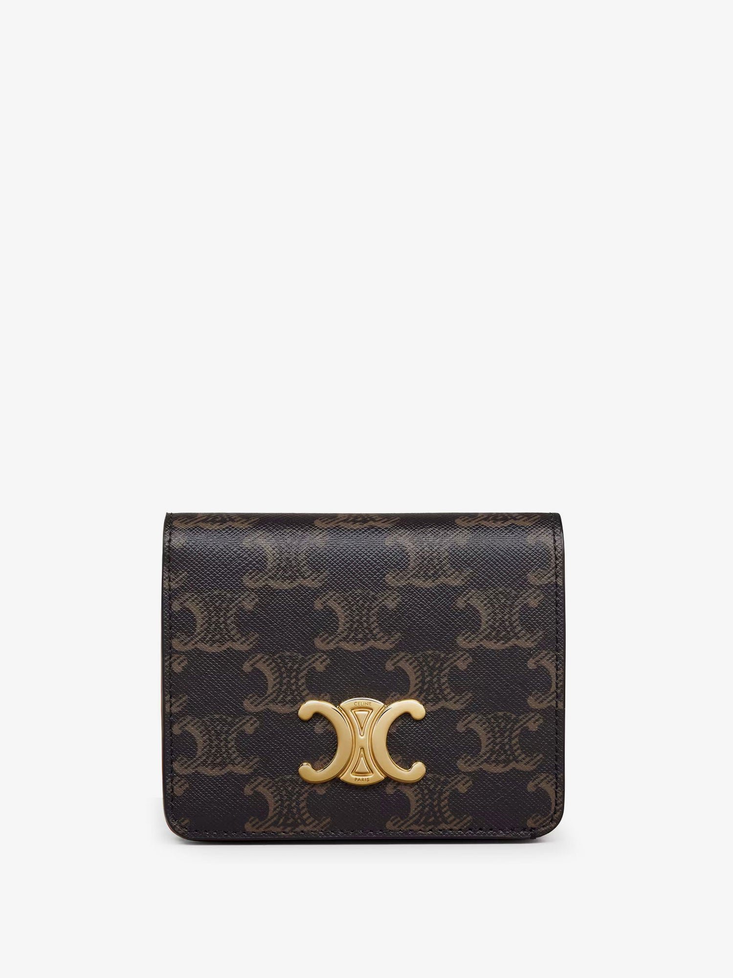 Compact Triomphe coated canvas wallet