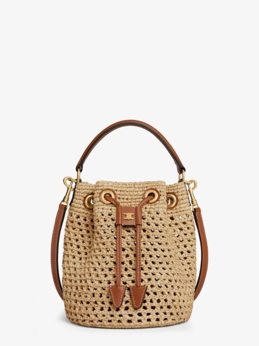 Teen Bucket Clara rafia bucket bag
