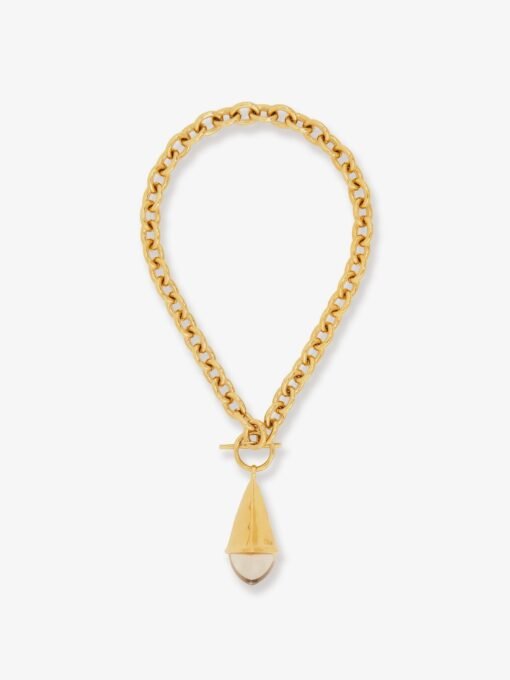 Chloé Prism brass necklace