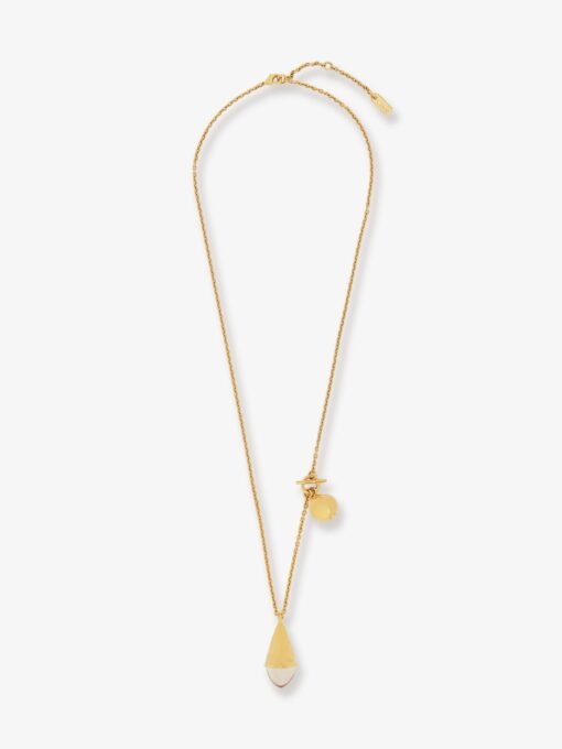 Chloé Prism brass necklace