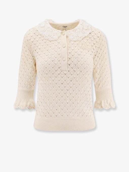 Cotton, alpaca and silk top