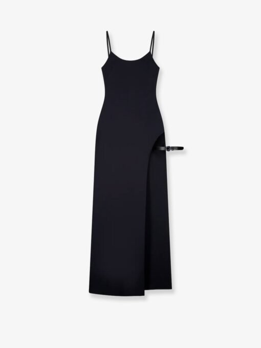 Garter cotton blend long dress