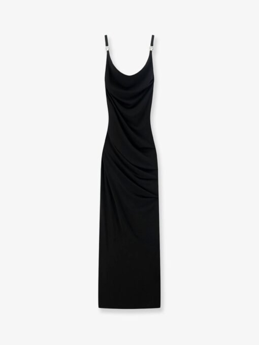 Stretch fabric long dress