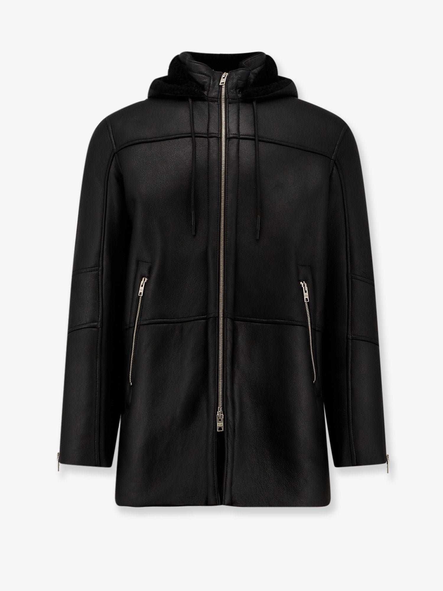 Long leather jacket