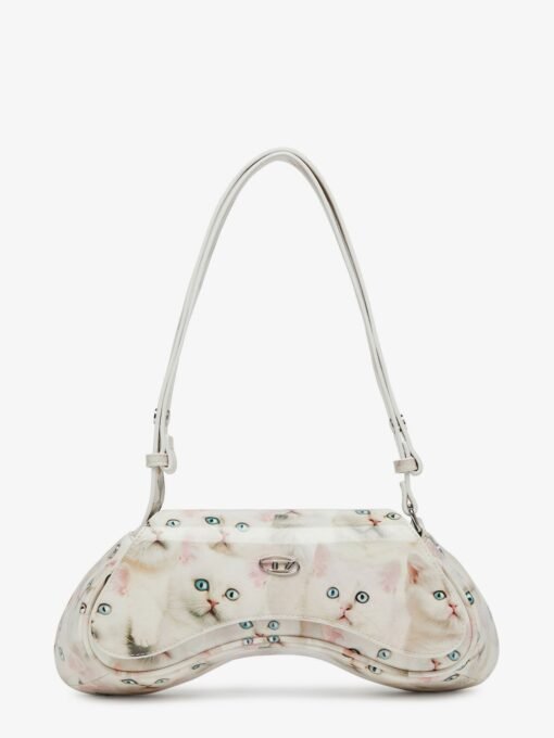 Play Crossbody patent fabric shoulder bag