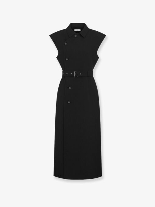 Virgin wool and silk midi dress