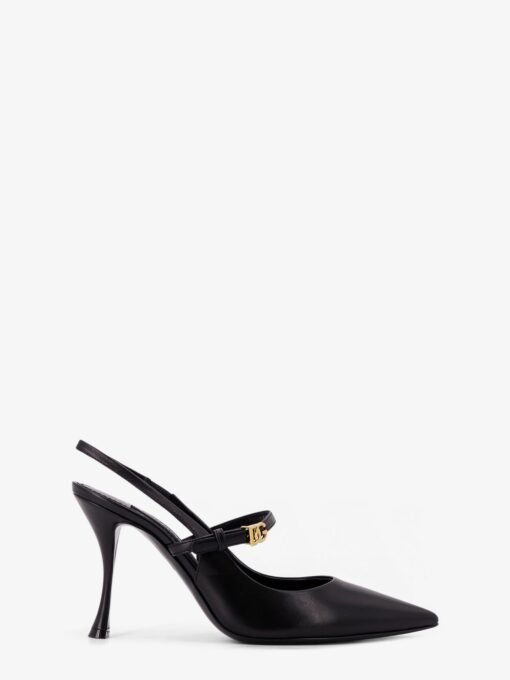 Leather slingback pumps