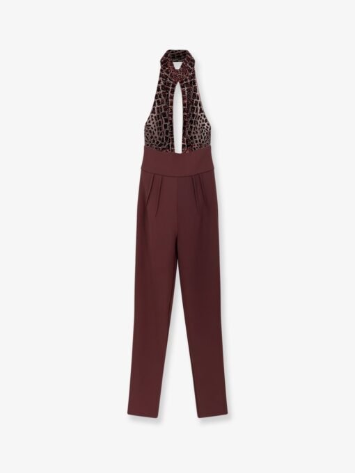 Satin suit with sewuins on the top
