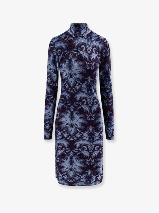 Jacquard velvet short dress