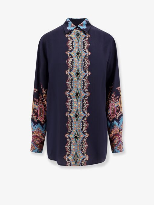 Silk shirt with floral print