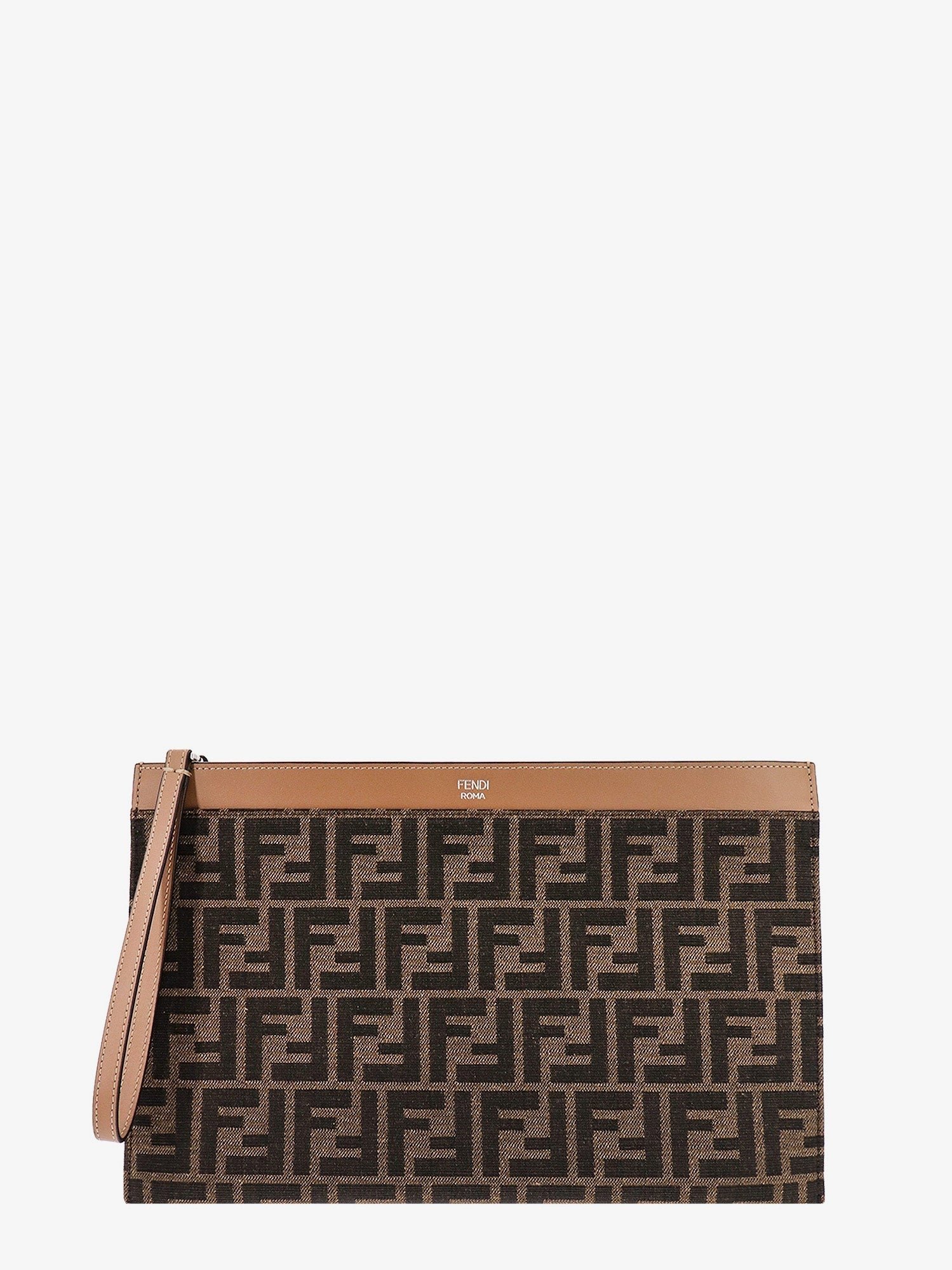 FF jacquard fabric clutch