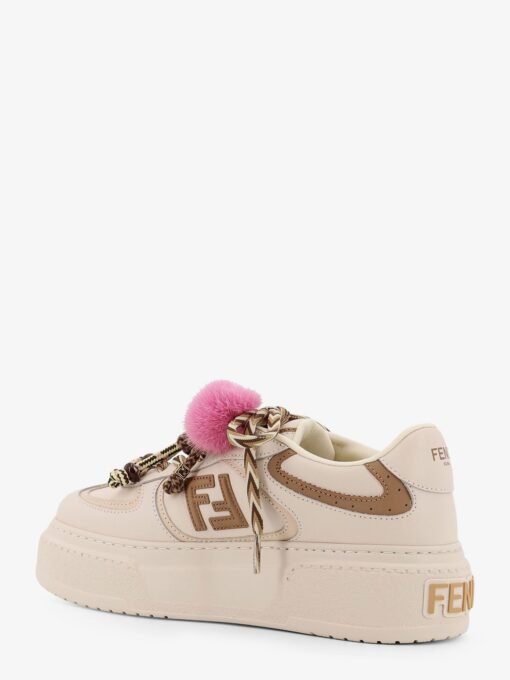 Fendi Match leather platform sneakers with charms - Image 3