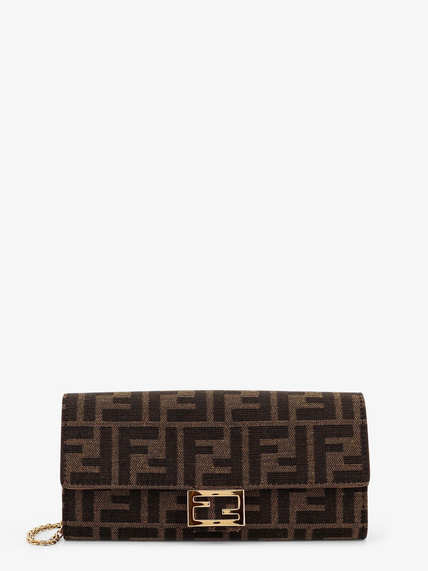 Continental With Chain Baguette FF jacquard fabric shoulder bag