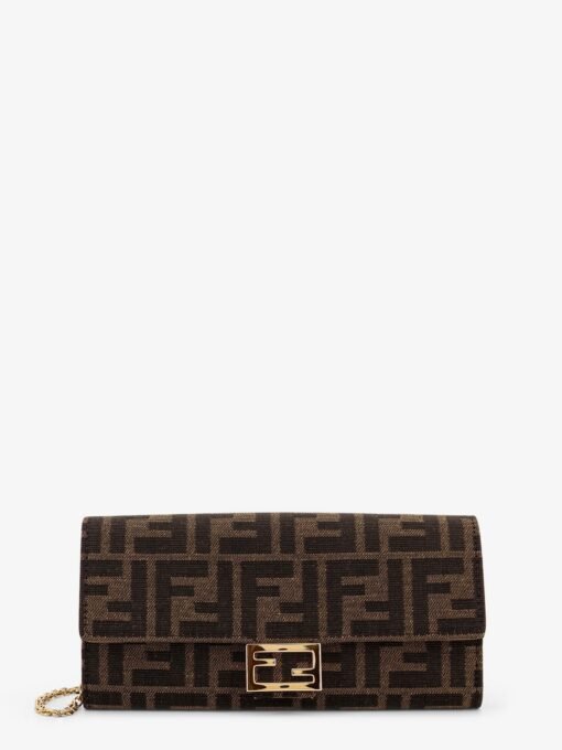 Continental With Chain Baguette FF jacquard fabric shoulder bag