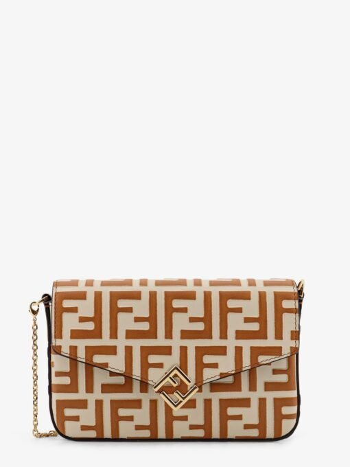 Wallet On Chain FF Diamonds leather shoulder bag