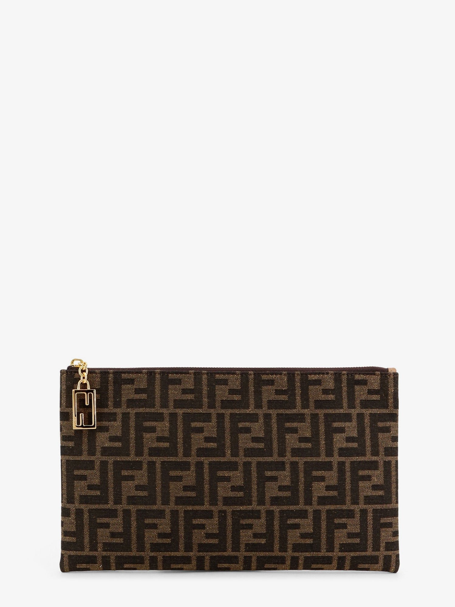 Medium Flat FF Jacquard fabric Pouch