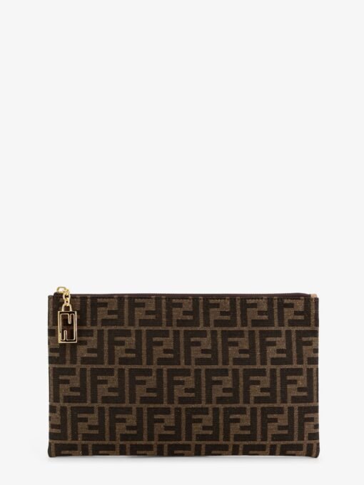 Medium Flat FF Jacquard fabric Pouch