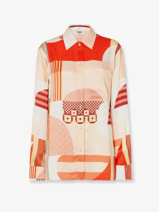 Patchwork silk shirt