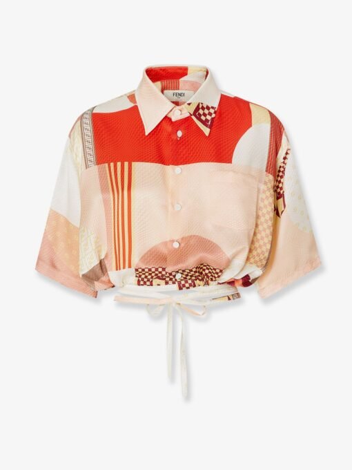 Patchwork silk shirt