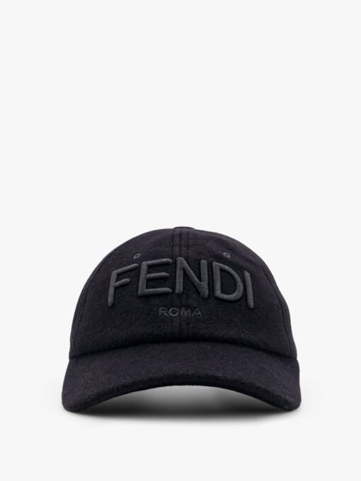 Wool blend baseball hat with logo embroidery