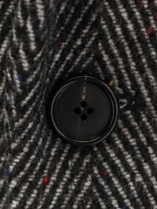 Wool blend coat with herringbone motif - Image 3