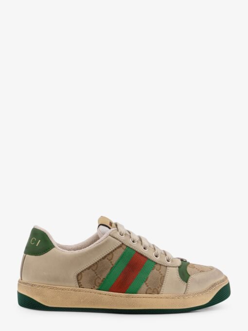 Screener low-top leather and Supreme GG fabric sneakers