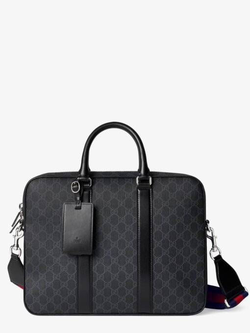 GG Supreme fabric and leather briefcase