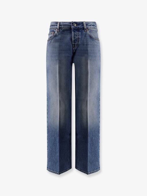 Cotton jeans with Gucci Rosso Ancora naplak tag