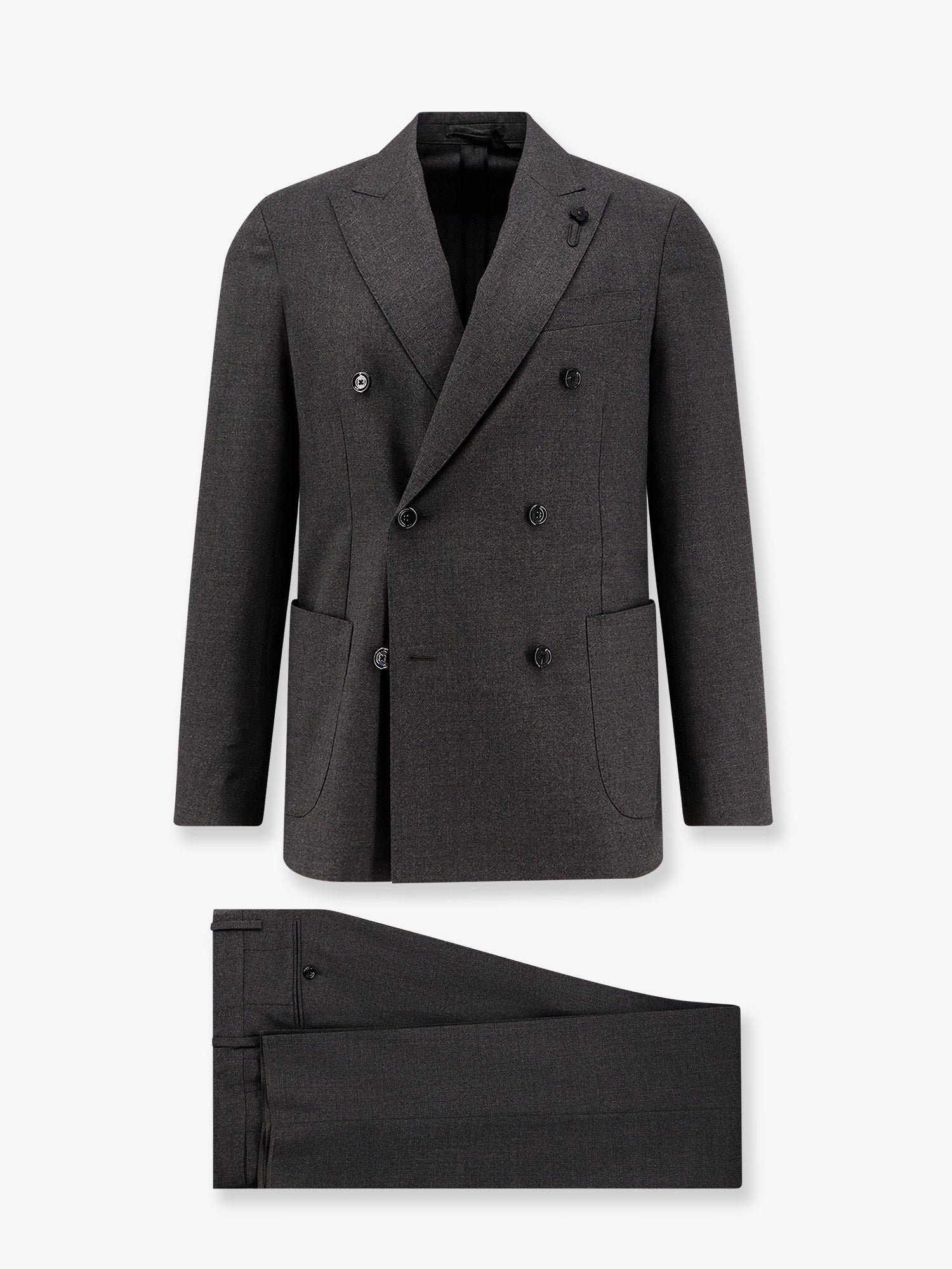 Roma double-breasted wool suit