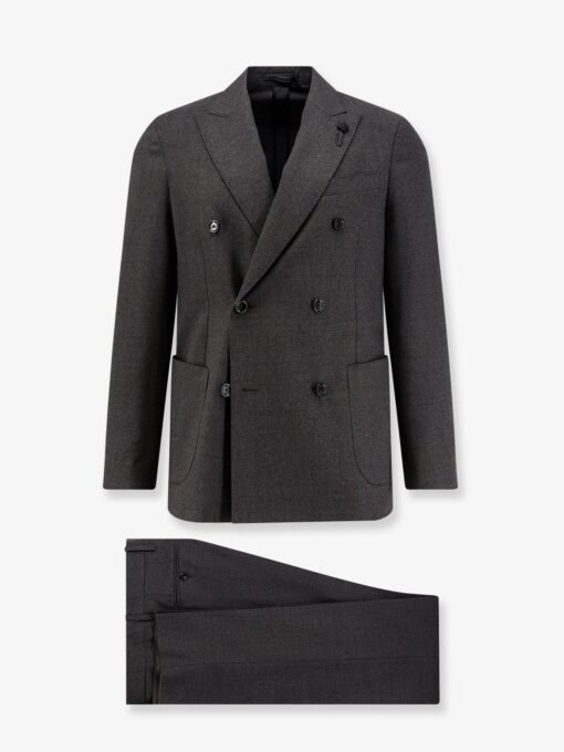 Roma double-breasted wool suit