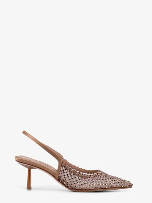 Gilda certified nylon and rhinestones slingback pumps
