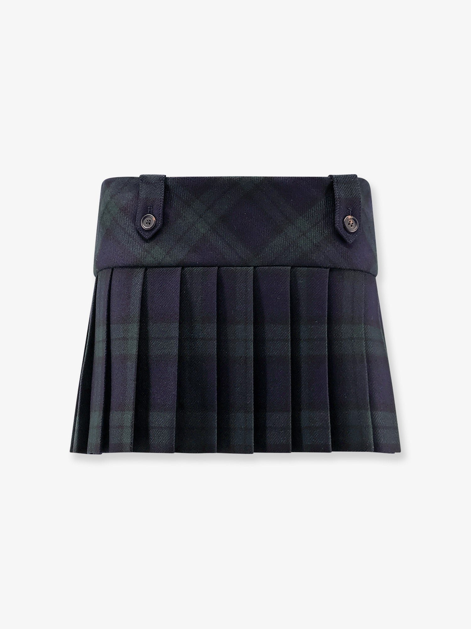 Check virgin wool mini skirt