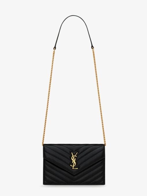 Envelope matelassé lather shoulder bag