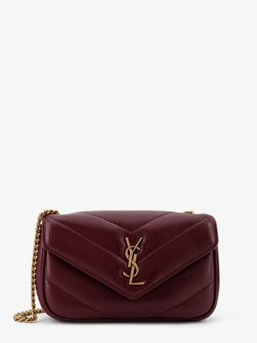 Loulou Mini leather shoulder bag with Chevron stitching