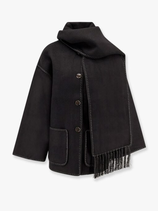 Embroidered Scarf wool blend Jacket