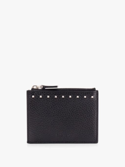 Valentino garavani rockstud leather card holder