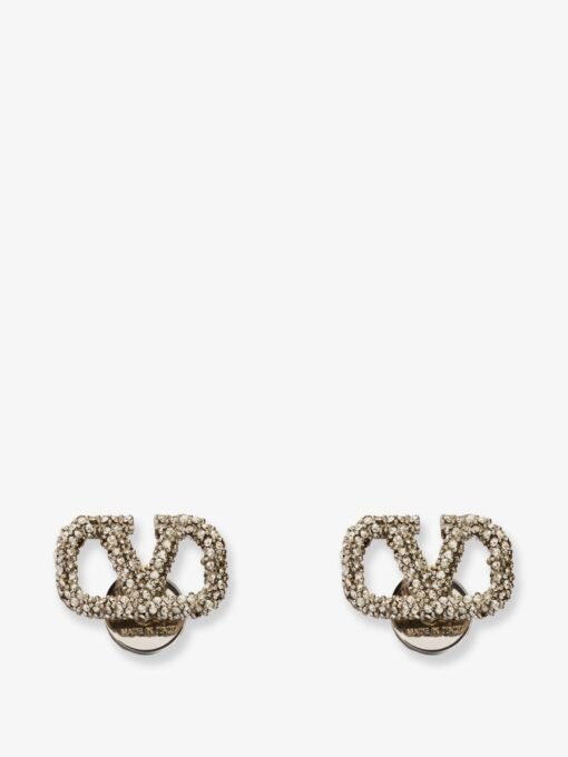 Vlogo Signature earrings with rhinestones